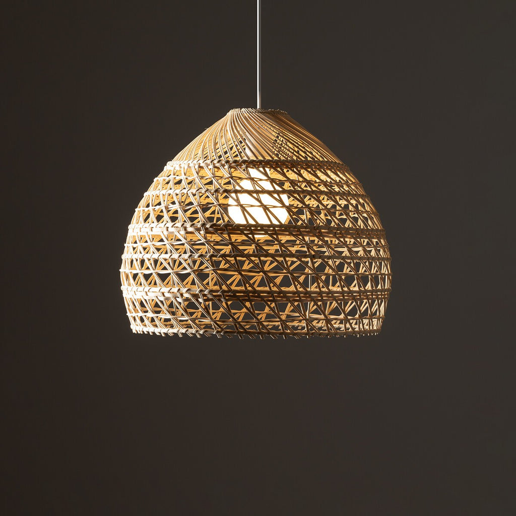 Nowodvorski Lampa wisząca BOHO M 25W only LED 50/60Hz - Rattan - Naturalne drewno 11151