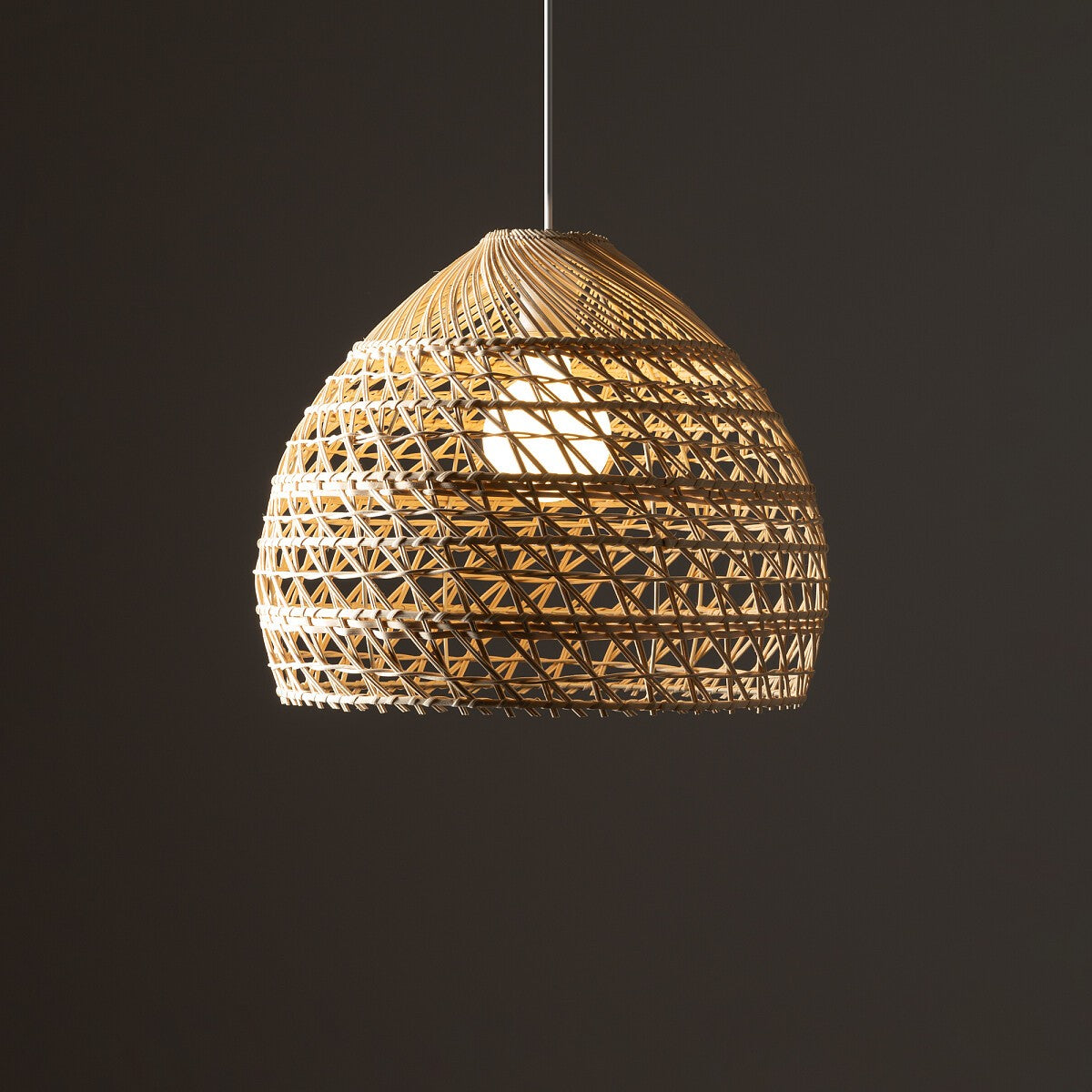 Nowodvorski Lampa wisząca BOHO M 25W only LED 50/60Hz - Rattan - Naturalne drewno 11151