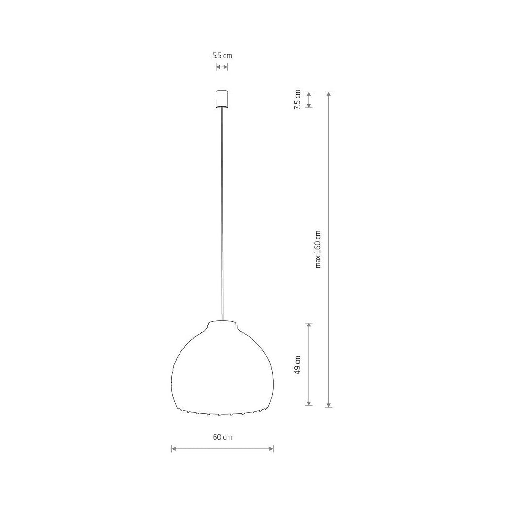 Nowodvorski Lampa wisząca BOHO L 25W only LED 50/60Hz - Rattan - Naturalne drewno 11152