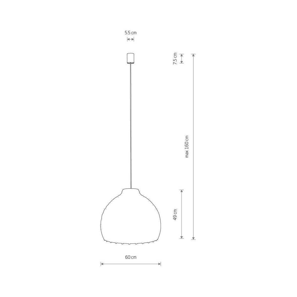 Nowodvorski Lampa wisząca BOHO L 25W only LED 50/60Hz - Rattan - Naturalne drewno 11152