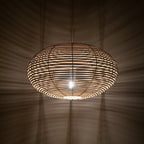 Nowodvorski Lampa wisząca RATTAN M 25W only LED 50/60Hz - Rattan - Naturalne drewno 11154