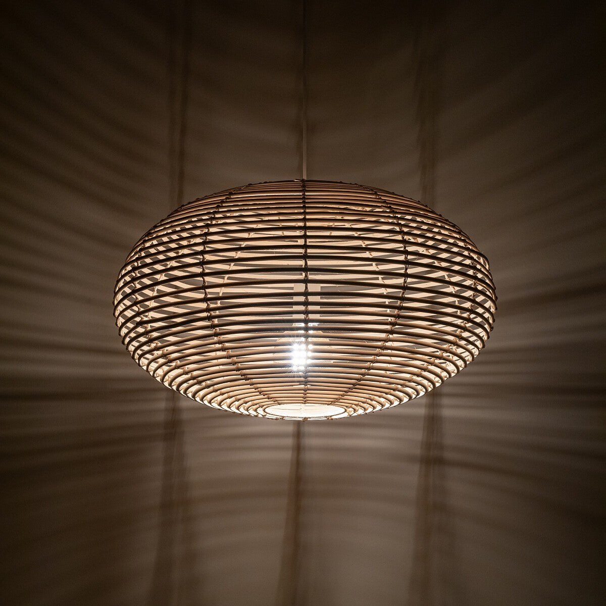 Nowodvorski Lampa wisząca RATTAN M 25W only LED 50/60Hz - Rattan - Naturalne drewno 11154