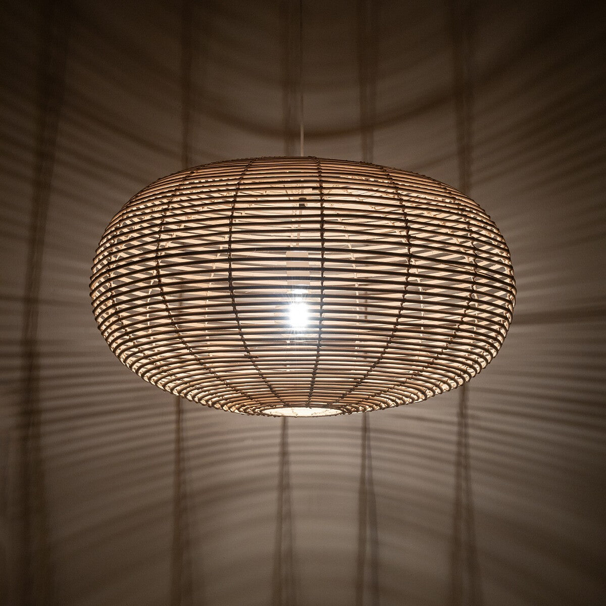 Nowodvorski Lampa wisząca RATTAN L 25W only LED 50/60Hz - Rattan - Naturalne drewno 11155