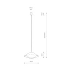Nowodvorski Lampa wisząca JAPANDI S 25W only LED 50/60Hz - Sznurek papierowy - Naturalne drewno 11156