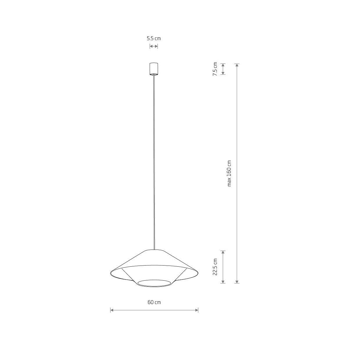 Nowodvorski Lampa wisząca JAPANDI M 25W only LED 50/60Hz - Sznurek papierowy - Naturalne drewno 11157