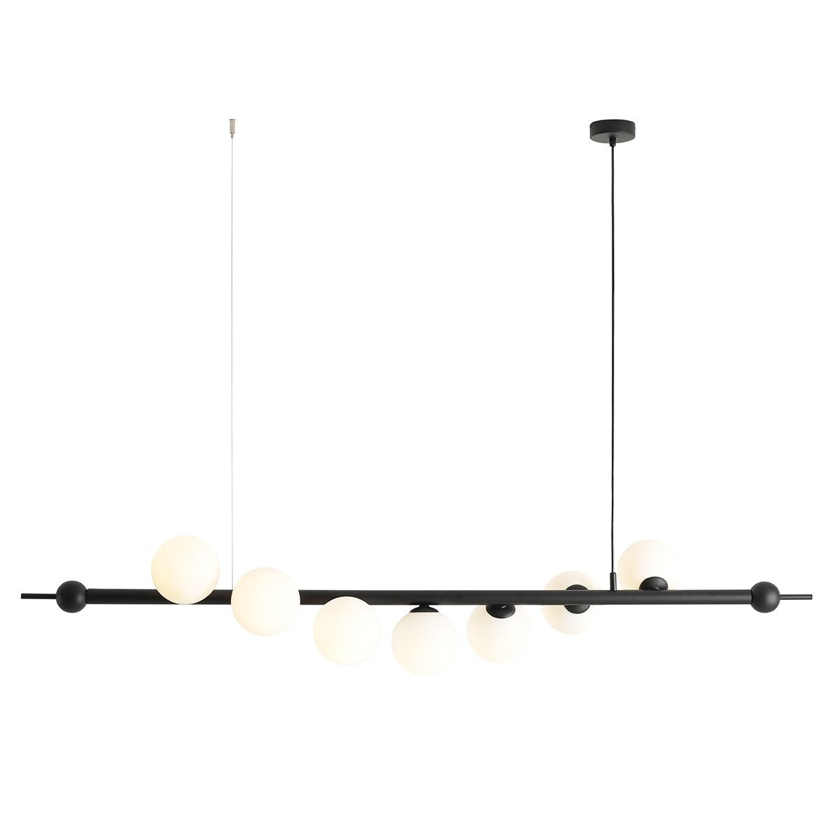 Aldex Lampa Wisząca Wave 7 Black - Metal / szkło - Czarny 1115T1