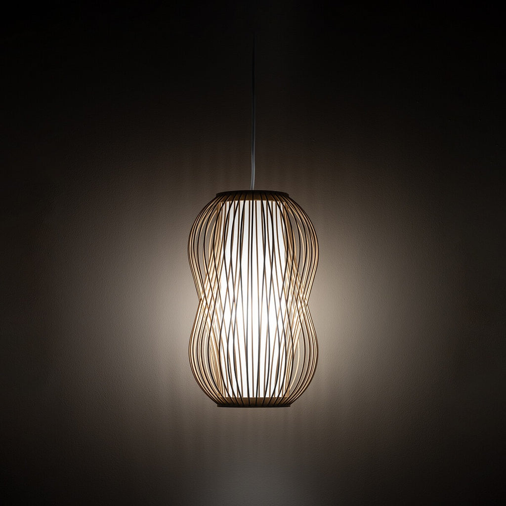 Nowodvorski Lampa wisząca PUKET S 25W only LED 50/60Hz - Bambus - Naturalne drewno 11160