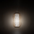 Nowodvorski Lampa wisząca PUKET S 25W only LED 50/60Hz - Bambus - Naturalne drewno 11160