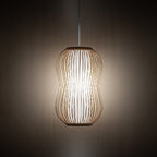 Nowodvorski Lampa wisząca PUKET M 25W only LED 50/60Hz - Bambus - Naturalne drewno 11161