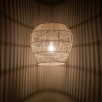 Nowodvorski Lampa wisząca HAITI S 25W only LED 50/60Hz - Bambus - Naturalne drewno