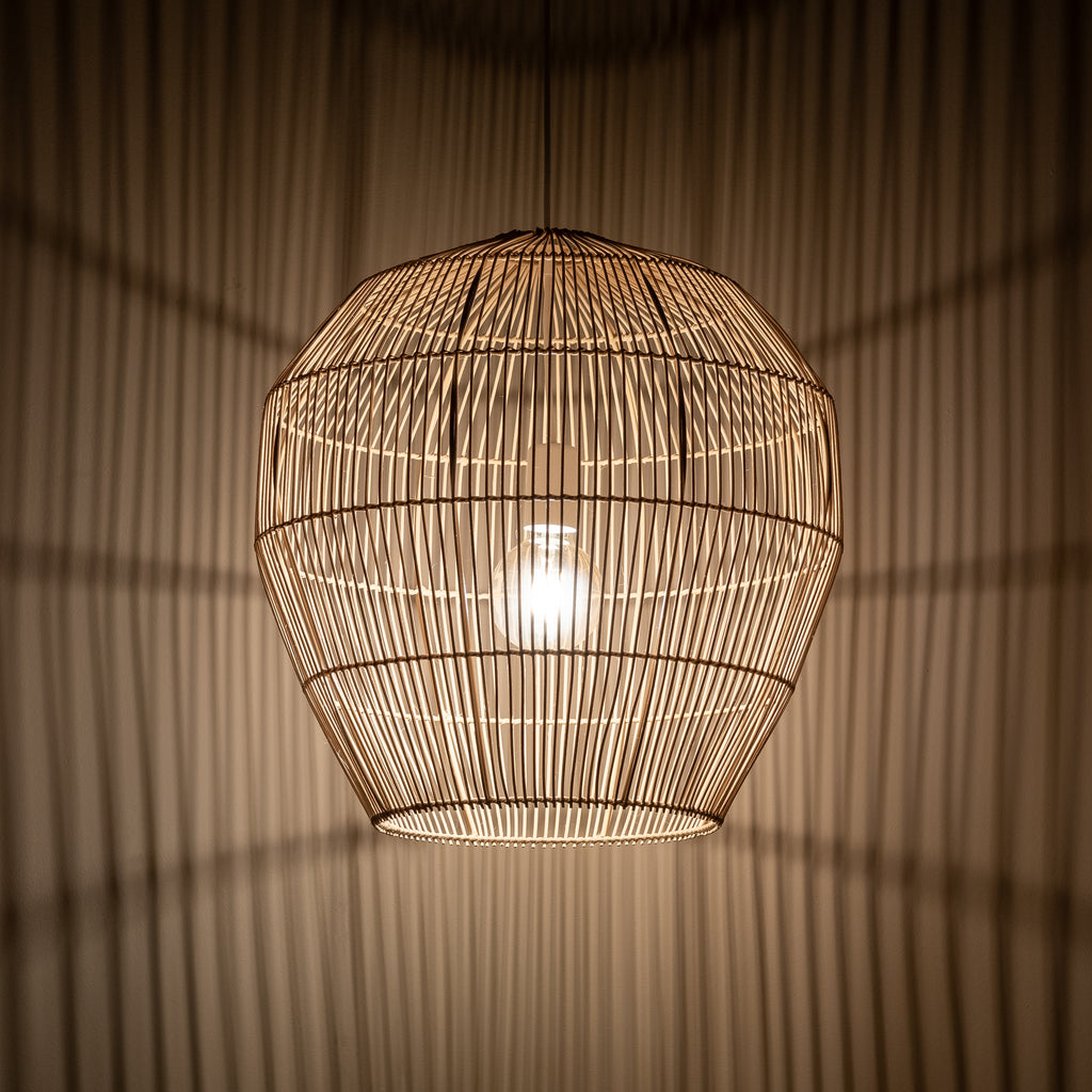 Nowodvorski Lampa wisząca HAITI M 25W only LED 50/60Hz - Bambus - Naturalne drewno