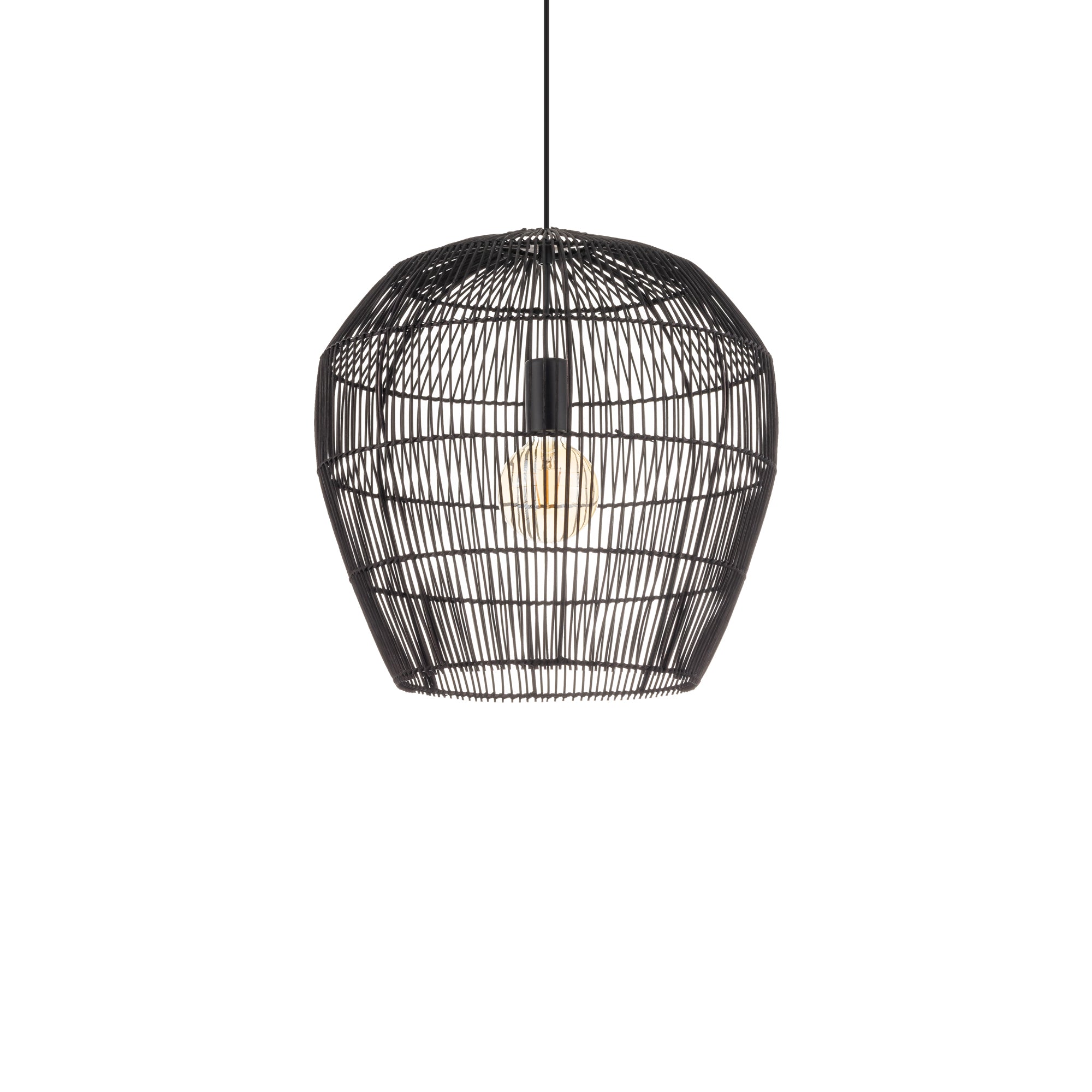 Nowodvorski Lampa wisząca HAITI S 25W only LED 50/60Hz - Bambus - Czarny