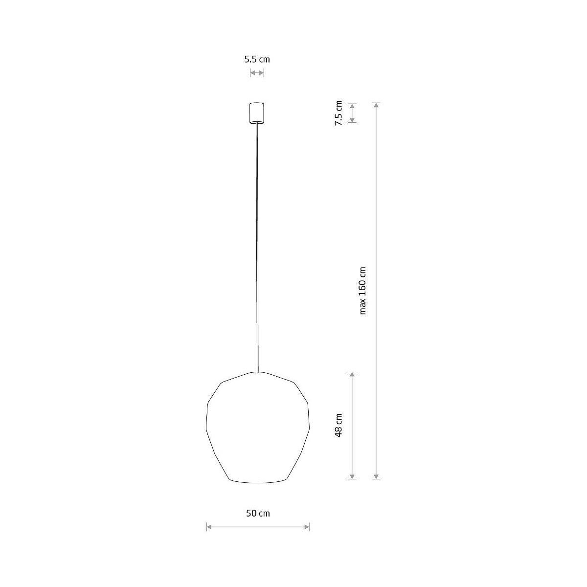 Nowodvorski Lampa wisząca HAITI M 25W only LED 50/60Hz - Bambus - Czarny 11167