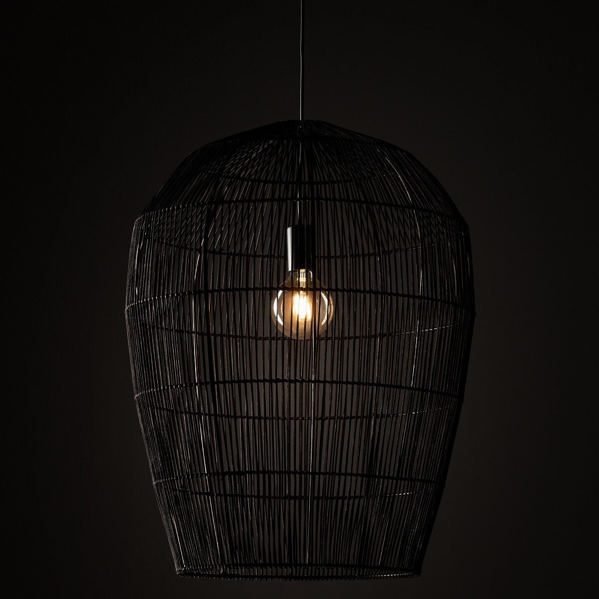 Nowodvorski Lampa wisząca HAITI L 25W only LED 50/60Hz - Bambus - Czarny 11168