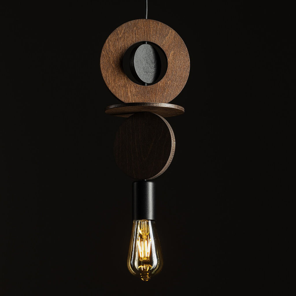 Nowodvorski Lampa wisząca DROPS WOOD C 25W only LED 50/60Hz - Sklejka - Ciemne drewno 11175