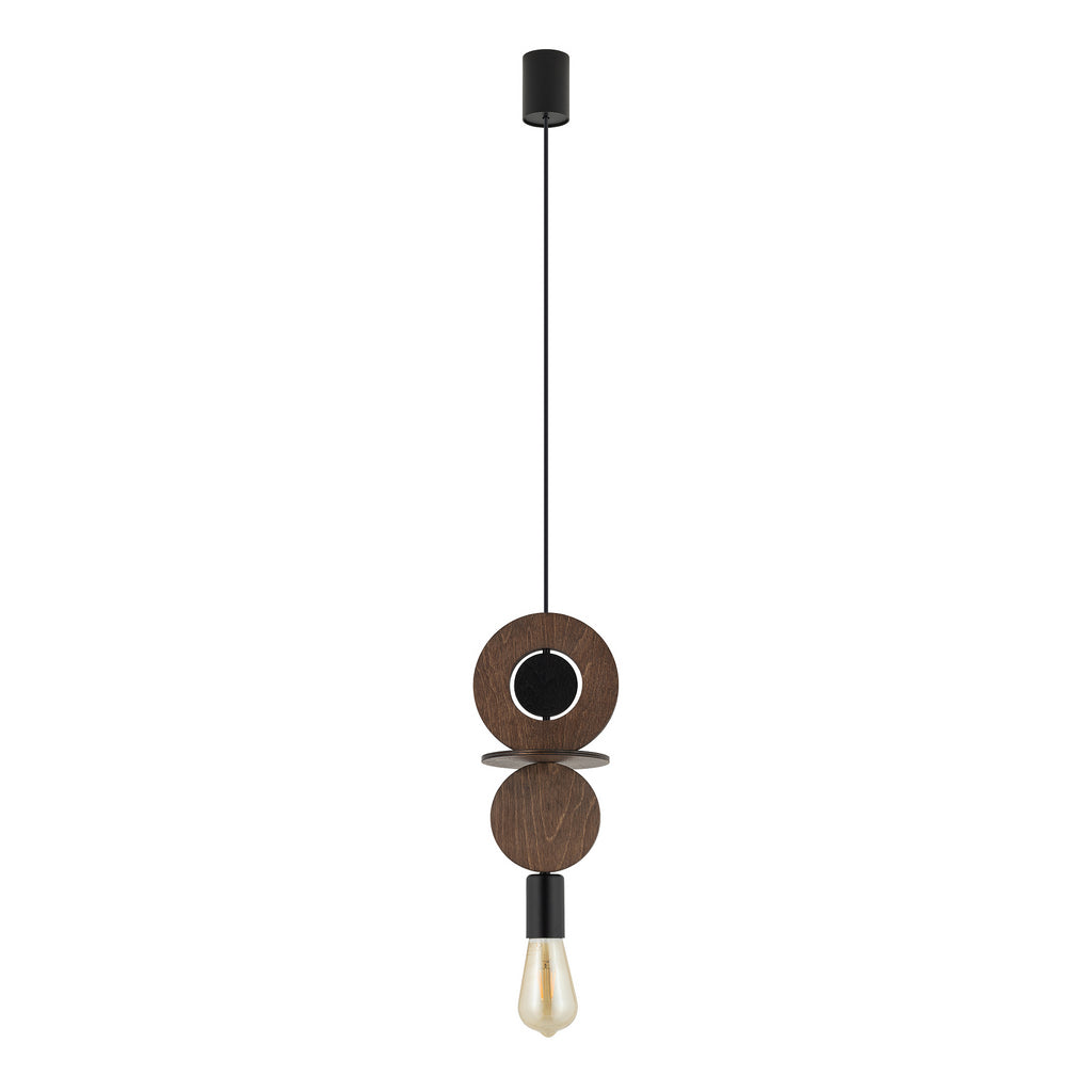 Nowodvorski Lampa wisząca DROPS WOOD C 25W only LED 50/60Hz - Sklejka - Ciemne drewno