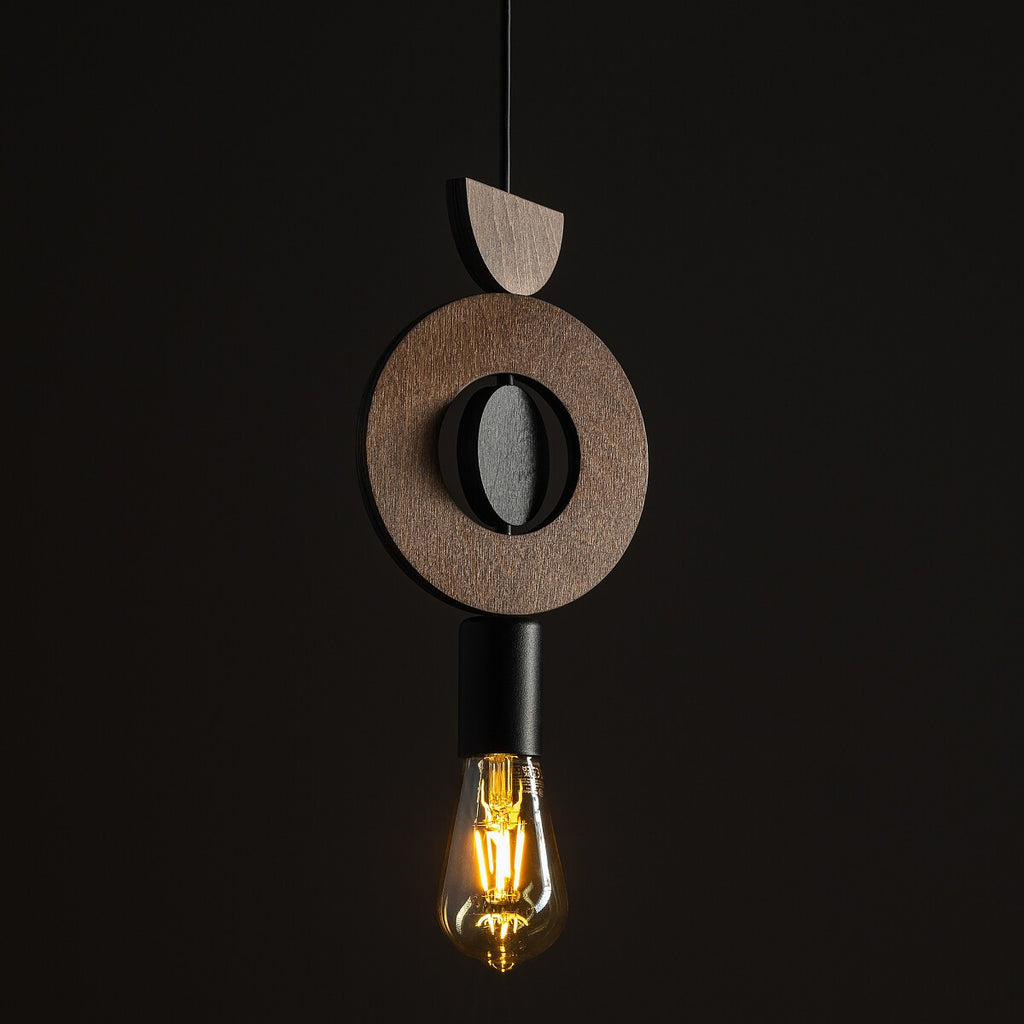 Nowodvorski Lampa wisząca DROPS WOOD D 25W only LED 50/60Hz - Sklejka - Ciemne drewno 11176