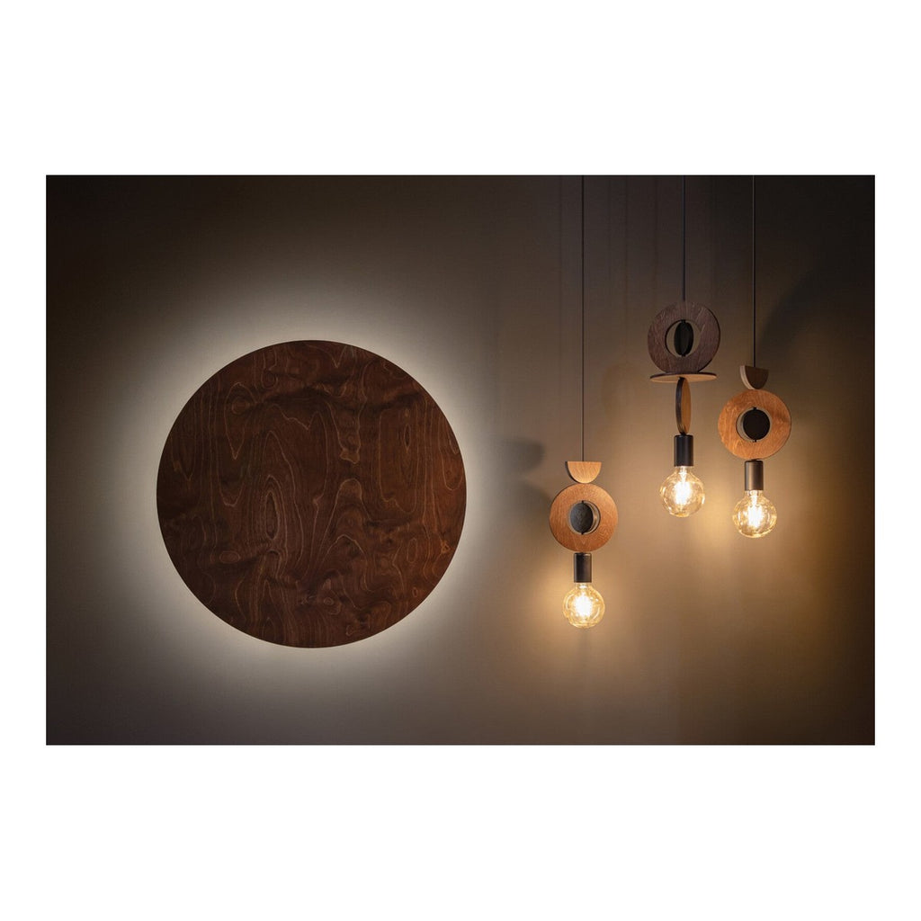 Nowodvorski Lampa wisząca DROPS WOOD D 25W only LED 50/60Hz - Sklejka - Ciemne drewno 11176
