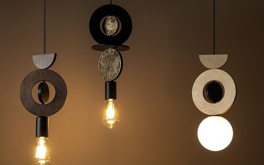 Nowodvorski Lampa wisząca DROPS WOOD D 25W only LED 50/60Hz - Sklejka - Ciemne drewno 11176