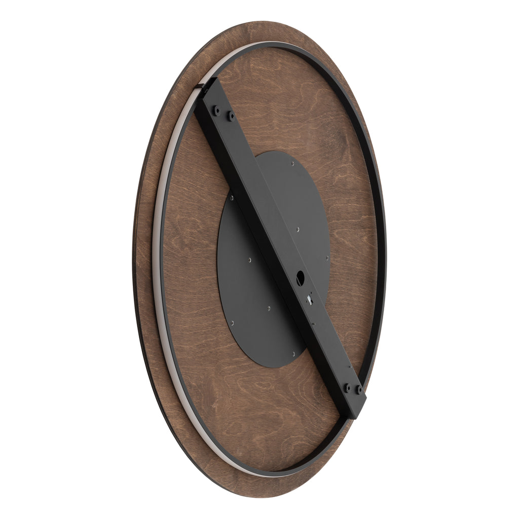 Nowodvorski Kinkiet RING TIMBER LED XXL 22W 50/60Hz - Sklejka - Ciemne drewno