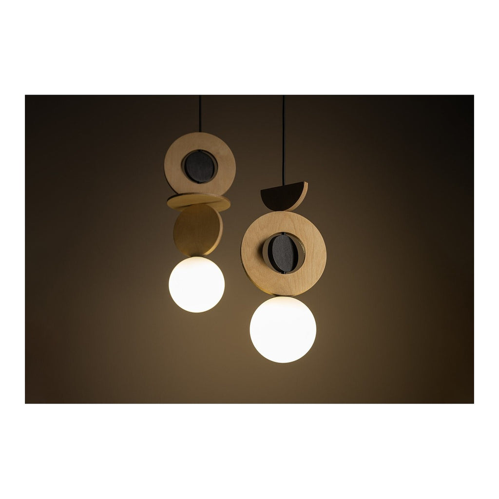 Nowodvorski Lampa wisząca DROPS WOOD F 25W only LED 50/60Hz - Sklejka - Złoty 11180