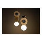 Nowodvorski Lampa wisząca DROPS WOOD F 25W only LED 50/60Hz - Sklejka - Złoty 11180