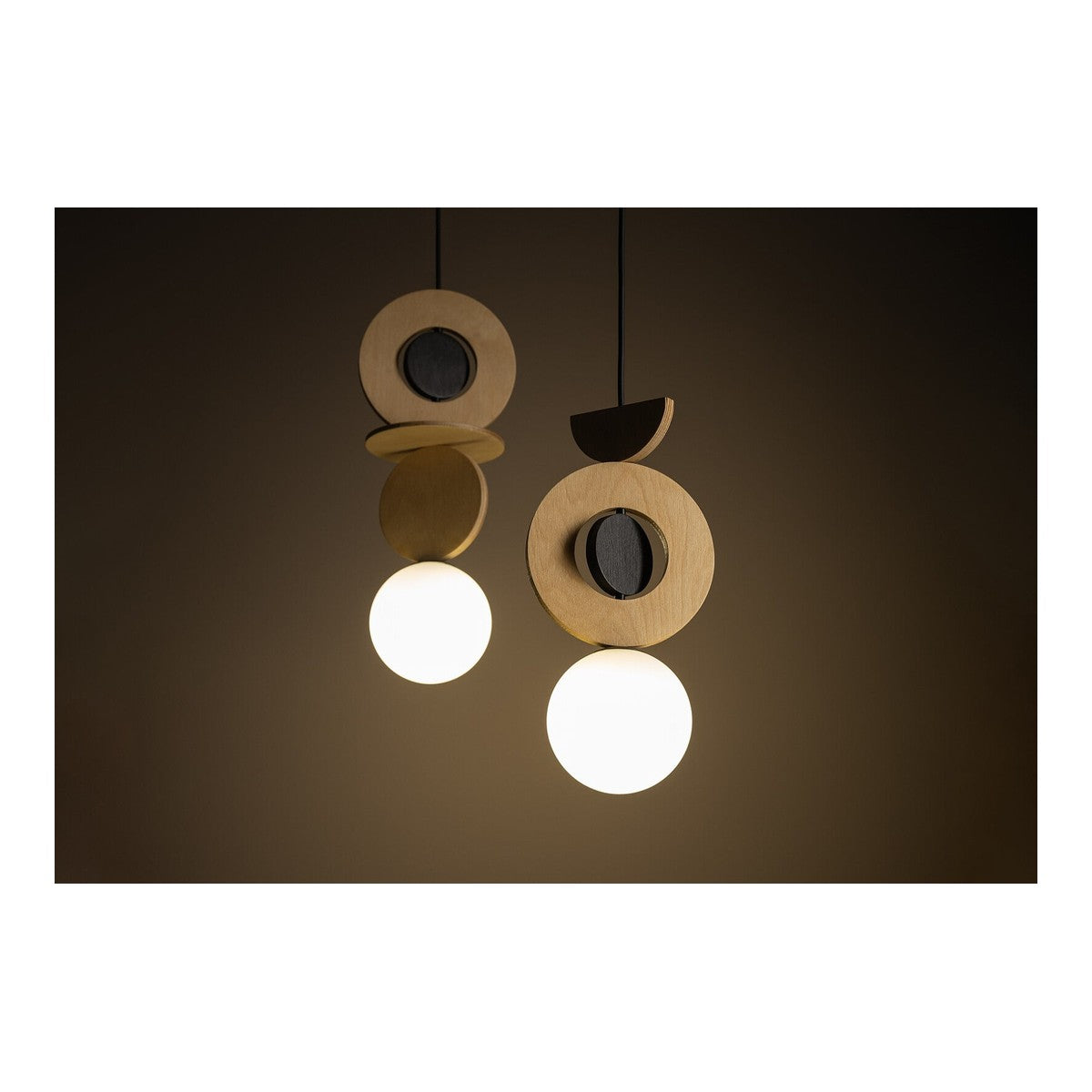 Nowodvorski Lampa wisząca DROPS WOOD F 25W only LED 50/60Hz - Sklejka - Złoty 11180