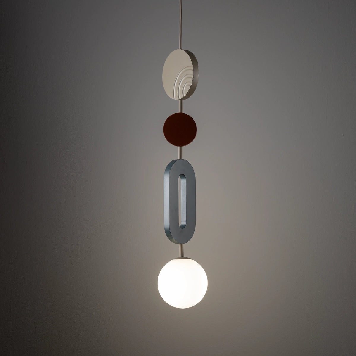Nowodvorski Lampa wisząca DROPS COLOR B 220-230 50/60 - MDF - Szary błękit 11195
