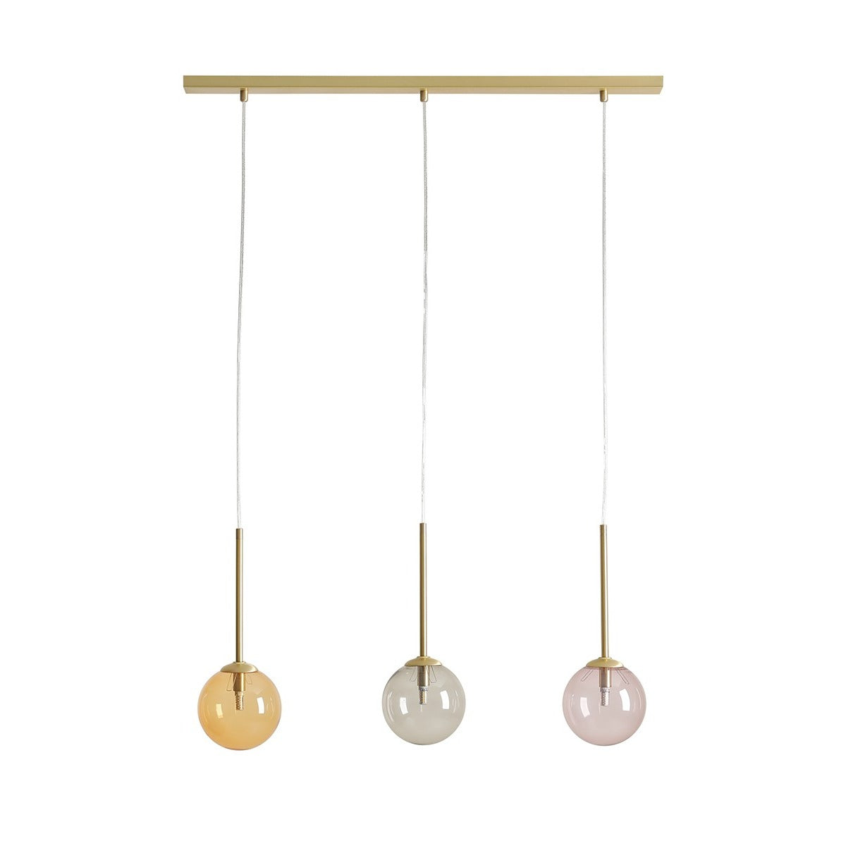 Aldex Lampa Wisząca Bosso 3 Multicolour Żarówka W Zestawie - Metal / szkło - Mosiądz 1119E_40
