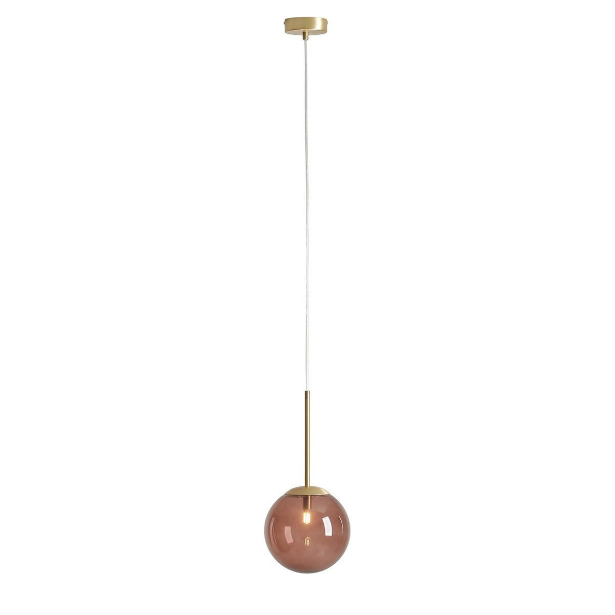 Aldex Lampa Wisząca Bosso Mini 20 Multicolour (Choco Cream) Żarówka W Zestawie - Metal / szkło - Mosiądz 1119XS40_CK