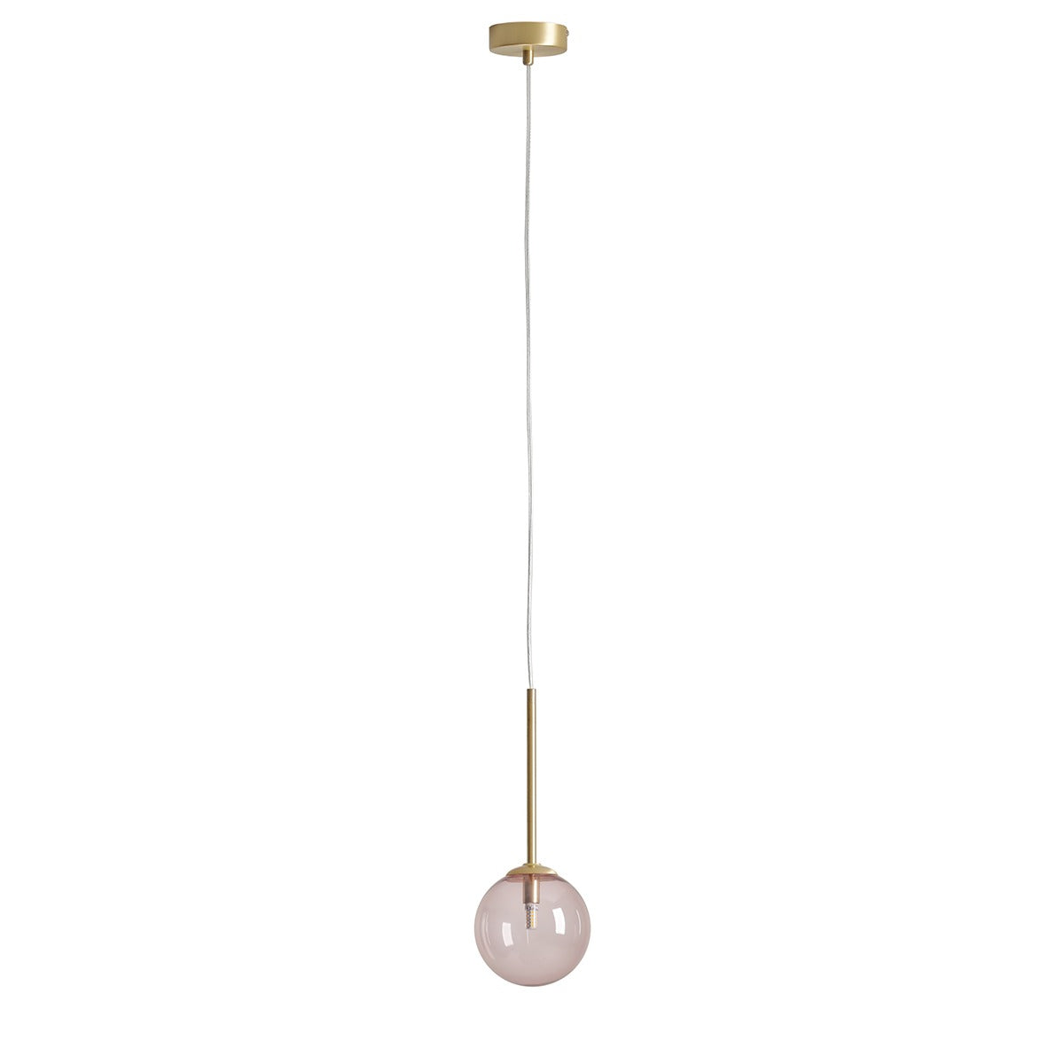 Aldex Lampa Wisząca Bosso Mini 14 Multicolour (Dusty Rose) Żarówka W Zestawie - Metal / szkło - Mosiądz 1119XXS40_BR