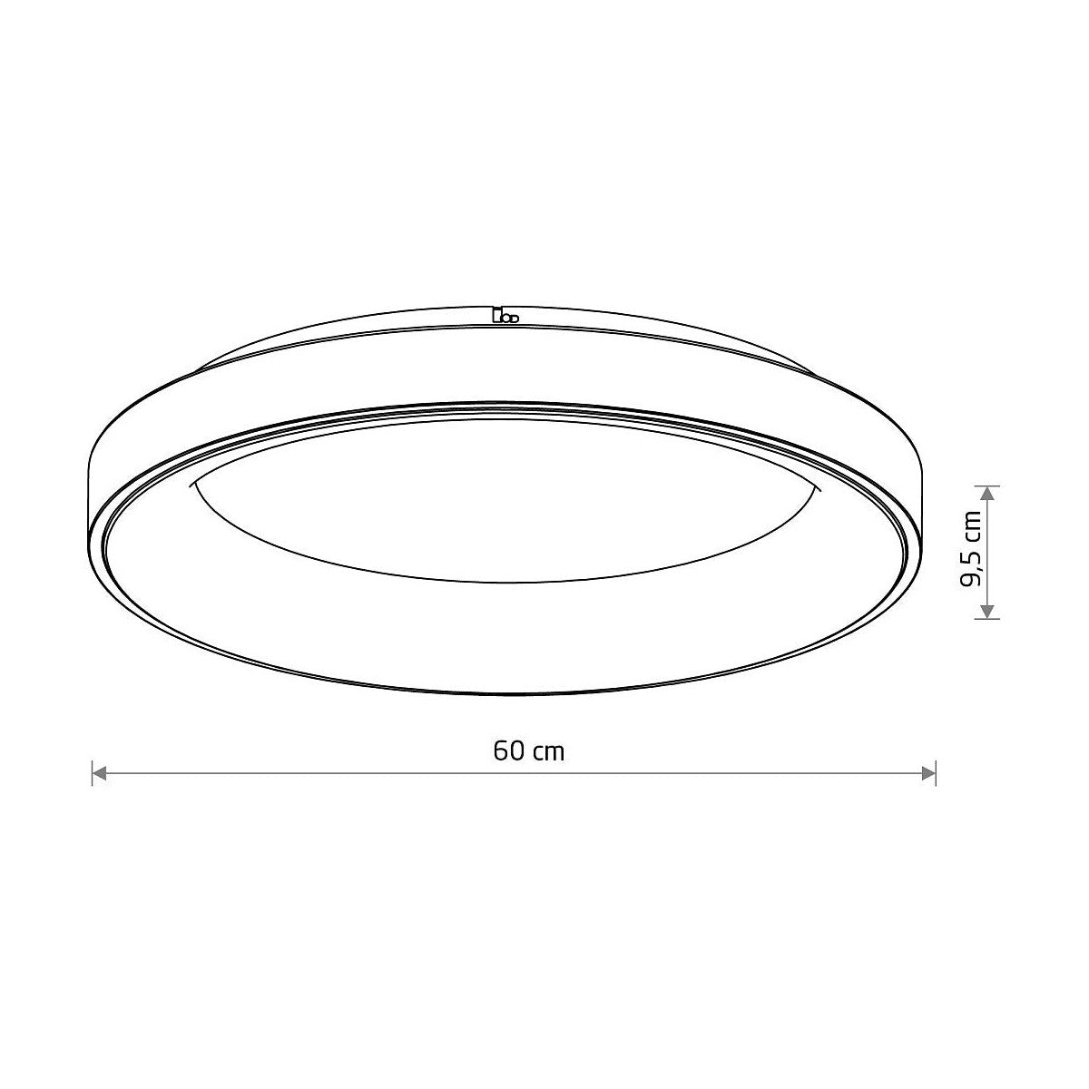 Nowodvorski Plafon NIKKI ROUND LED 60W 50/60Hz - Aluminium lakierowane - Biały 11205