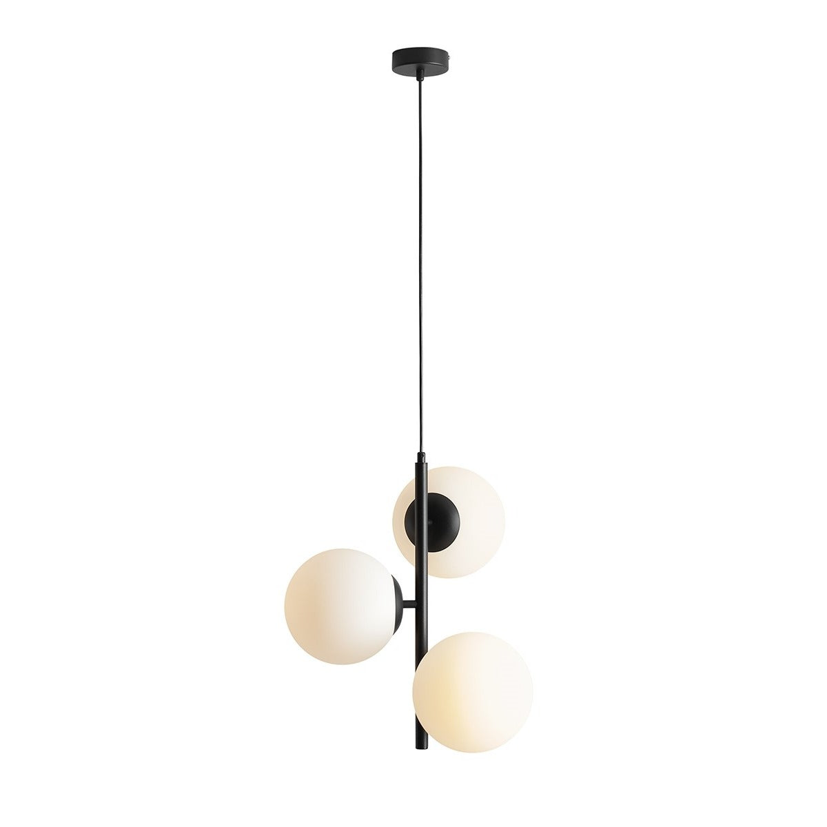 Aldex Lampa Wisząca Fin 3 Black M - Metal / szkło - Czarny 1120E1_M