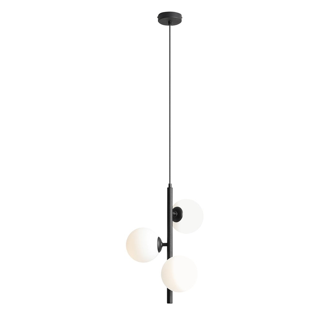 Aldex Lampa Wisząca Fin 3 Black S - Metal / szkło - Czarny 1120E1_S