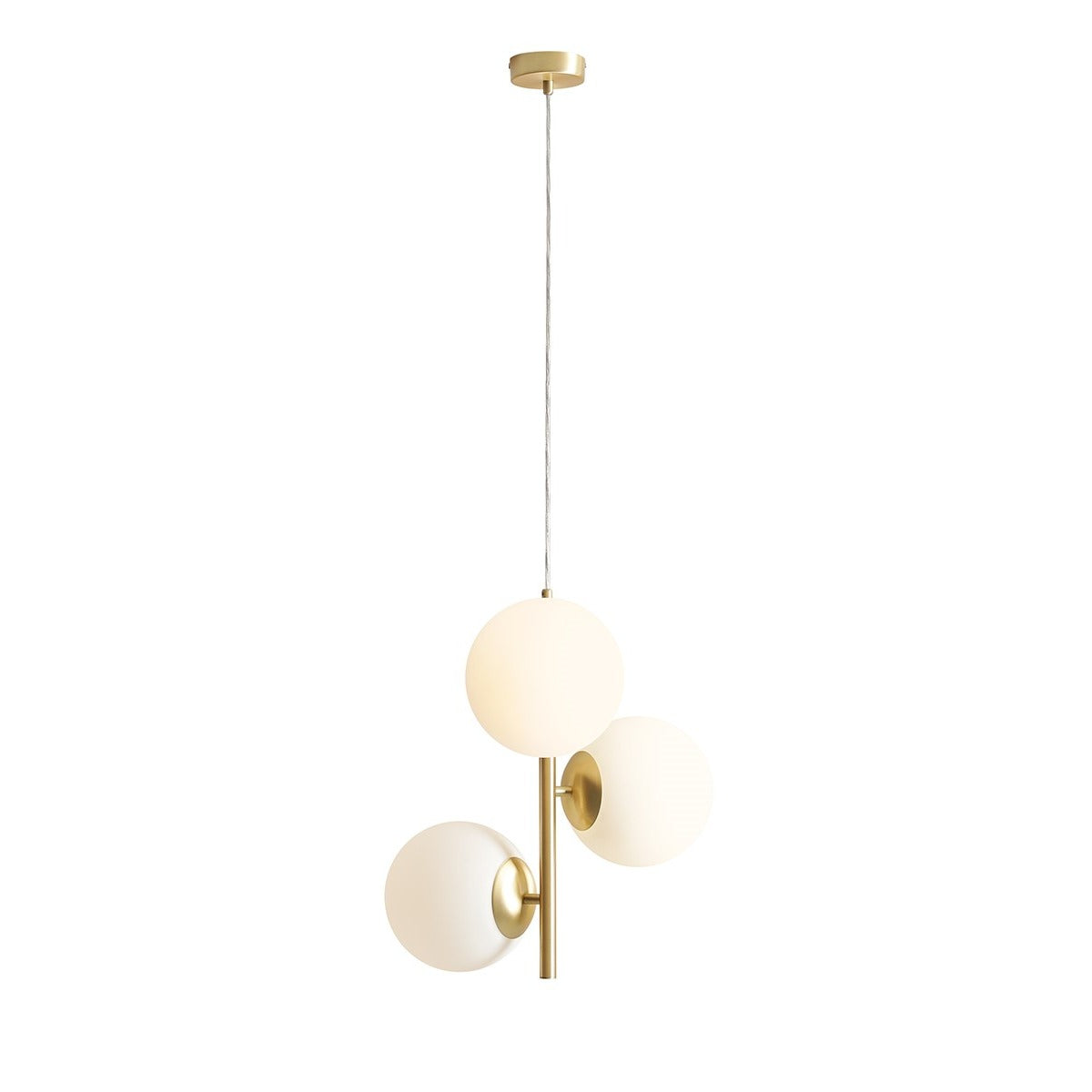 Aldex Lampa Wisząca Fin 3 Brass M - Metal / szkło - Mosiądz 1120E40_M