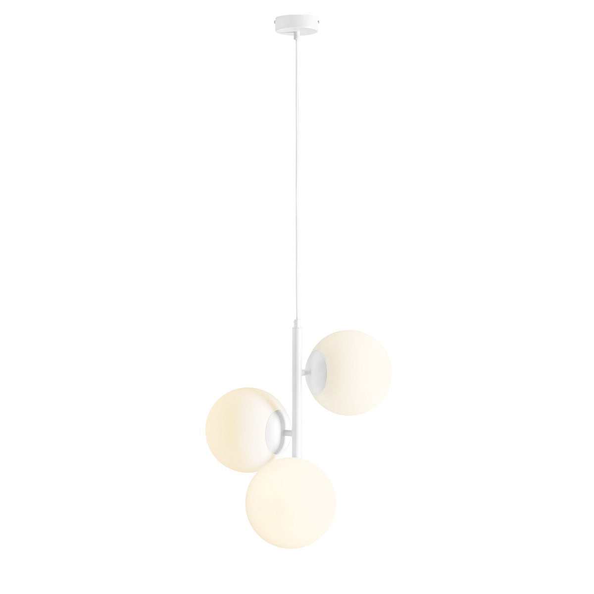 Aldex Lampa Wisząca Fin 3 White M - Metal / szkło - Biały 1120E_M