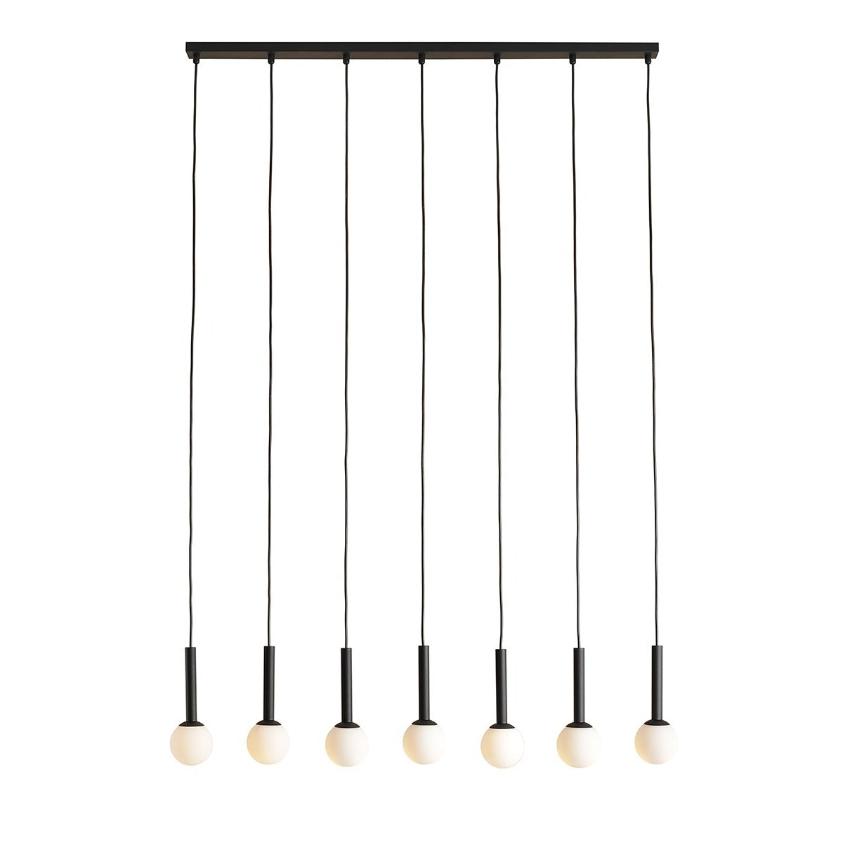 Aldex Lampa Wisząca Riu 7 All Black - Metal / szkło - Czarny 1121T1