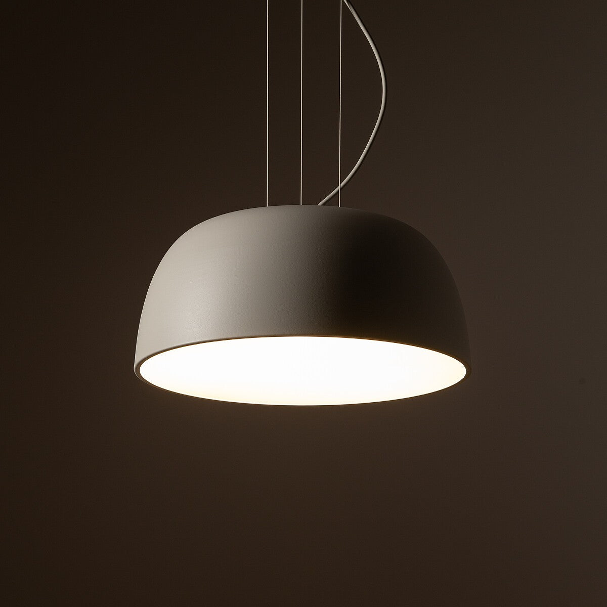Nowodvorski Lampa wisząca SATELLITE S 25W only LED 50/60Hz - Stal lakierowana - Silk gray 11226 - lampa włączona