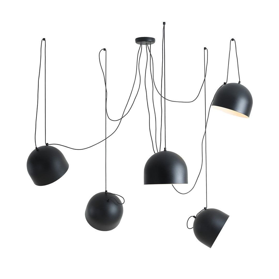 Aldex Lampa Wisząca Noor 5 Black - Metal - Czarny 1122F1