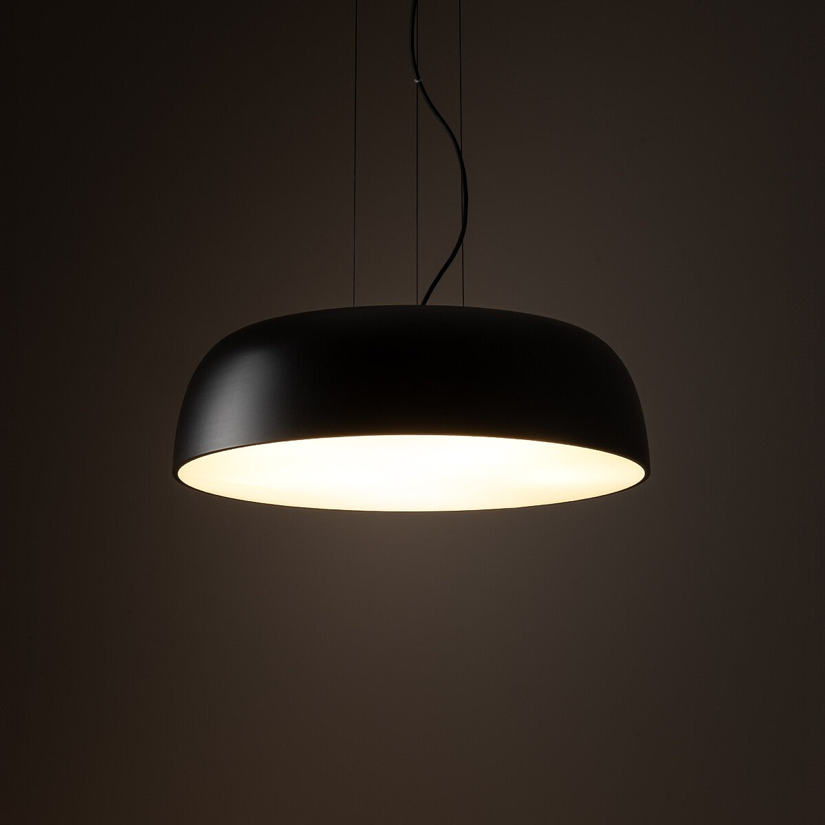 Nowodvorski Lampa wisząca SATELLITE M 25W only LED 50/60Hz - Stal lakierowana - Czarny 11230 - lampa włączona
