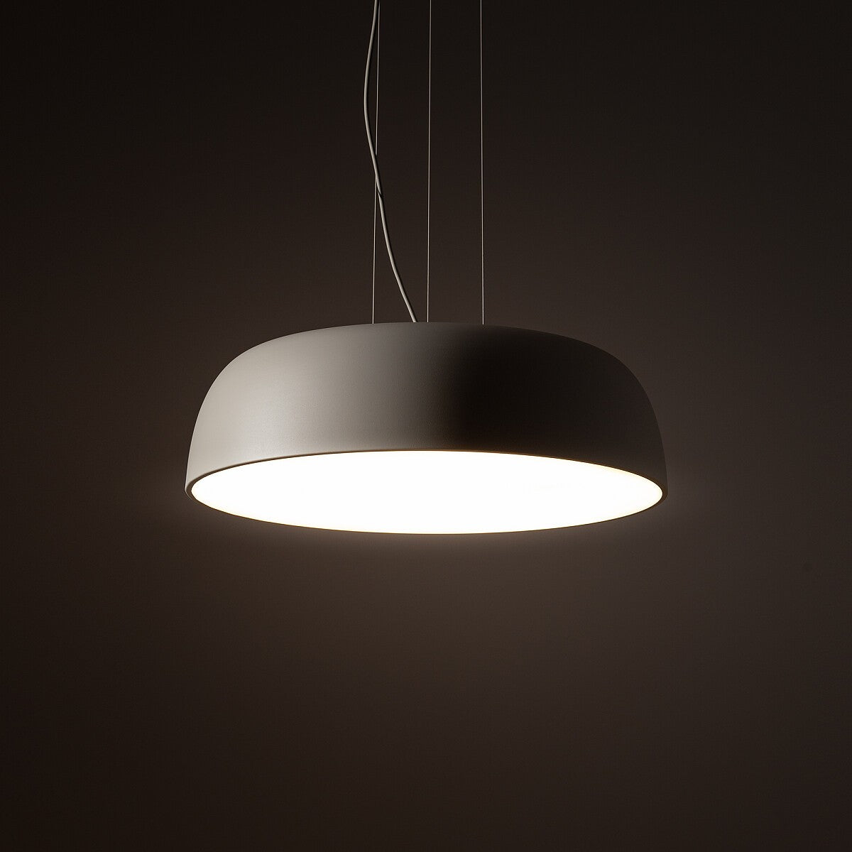 Nowodvorski Lampa wisząca SATELLITE M 25W only LED 50/60Hz - Stal lakierowana - Silk gray 11231 - lampa włączona