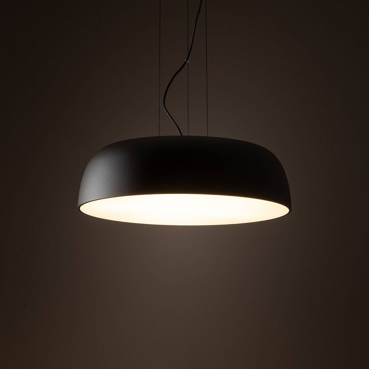 Nowodvorski Lampa wisząca SATELLITE M 25W only LED 50/60Hz - Stal lakierowana - Umbra gray 11232 - lampa włączona