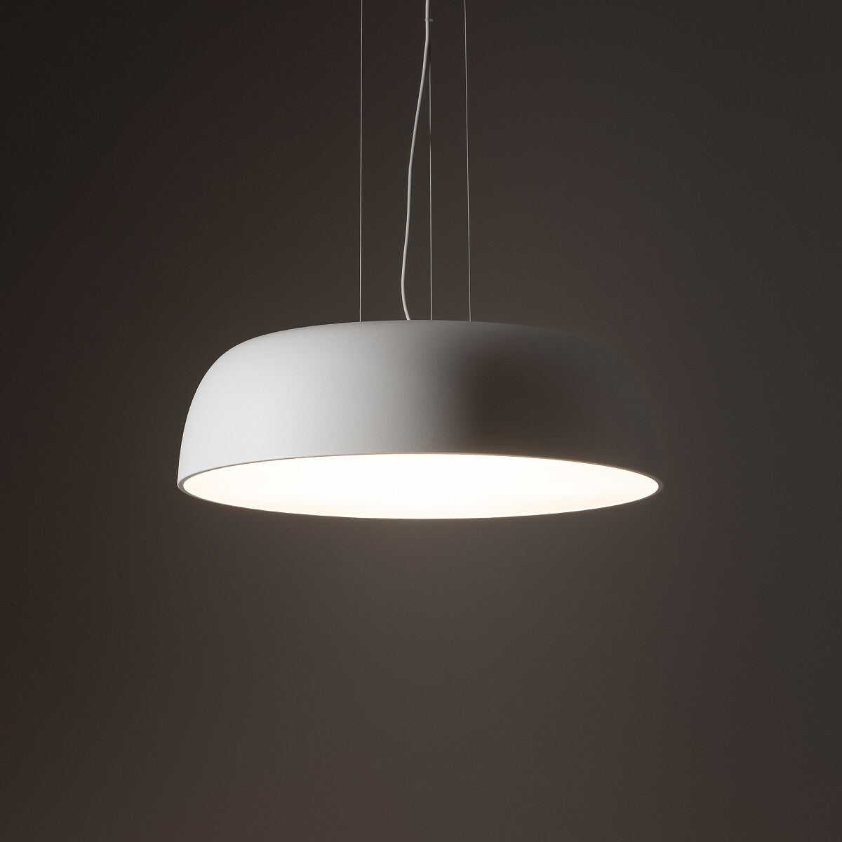 Nowodvorski Lampa wisząca SATELLITE M 25W only LED 50/60Hz - Stal lakierowana - Biały 11233 - lampa włączona