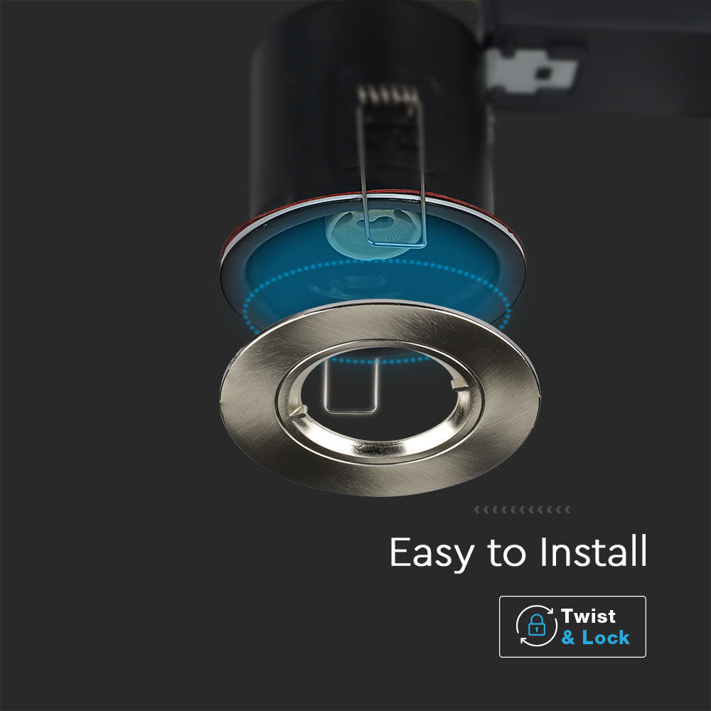 Pierścień dekoracyjny do oprawy ognioodpornej / SATIN NICKEL / IP2 / 5-pak