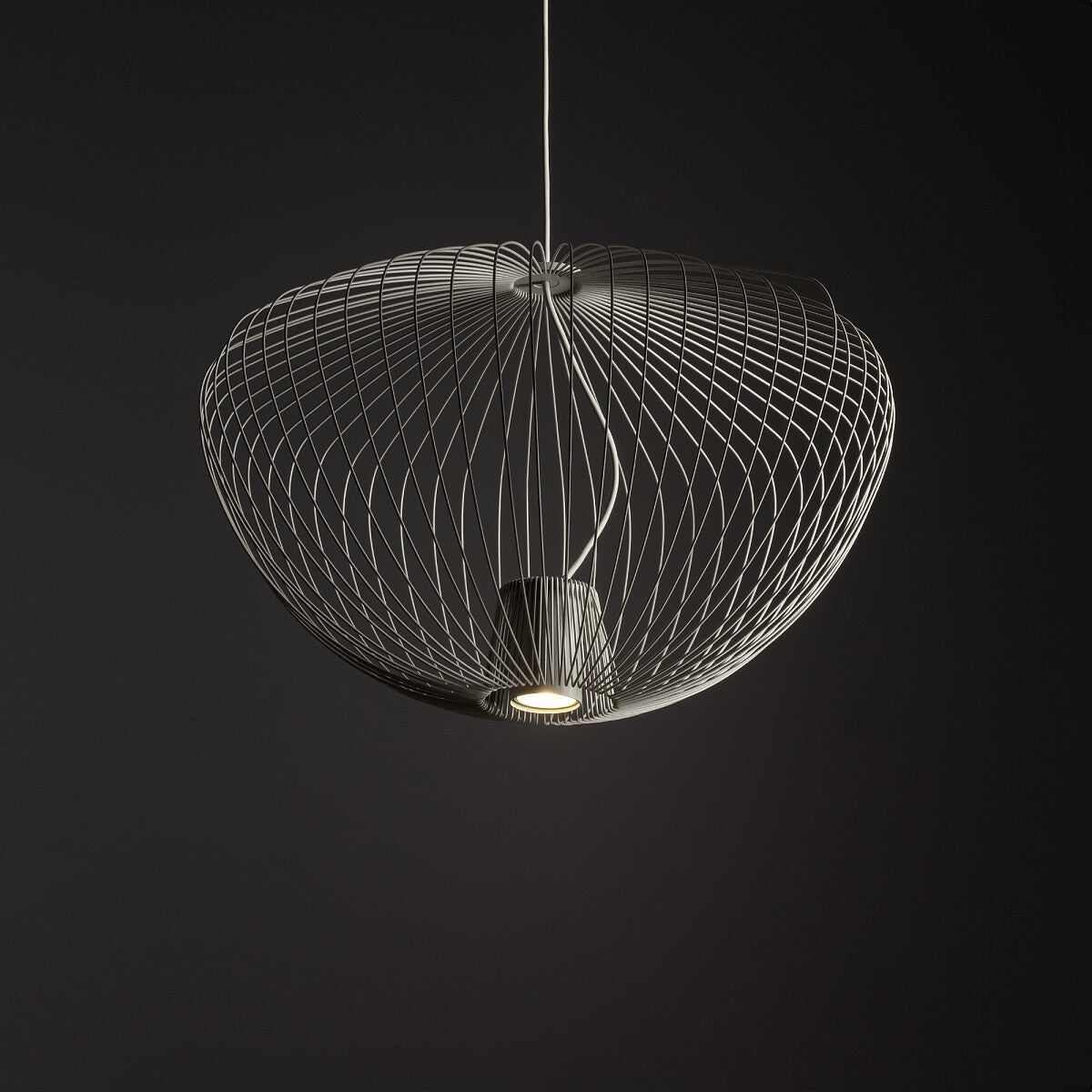 Nowodvorski Lampa wisząca PUMPKIN M 10W only LED 50/60Hz - Stal lakierowana - Silk gray 11244