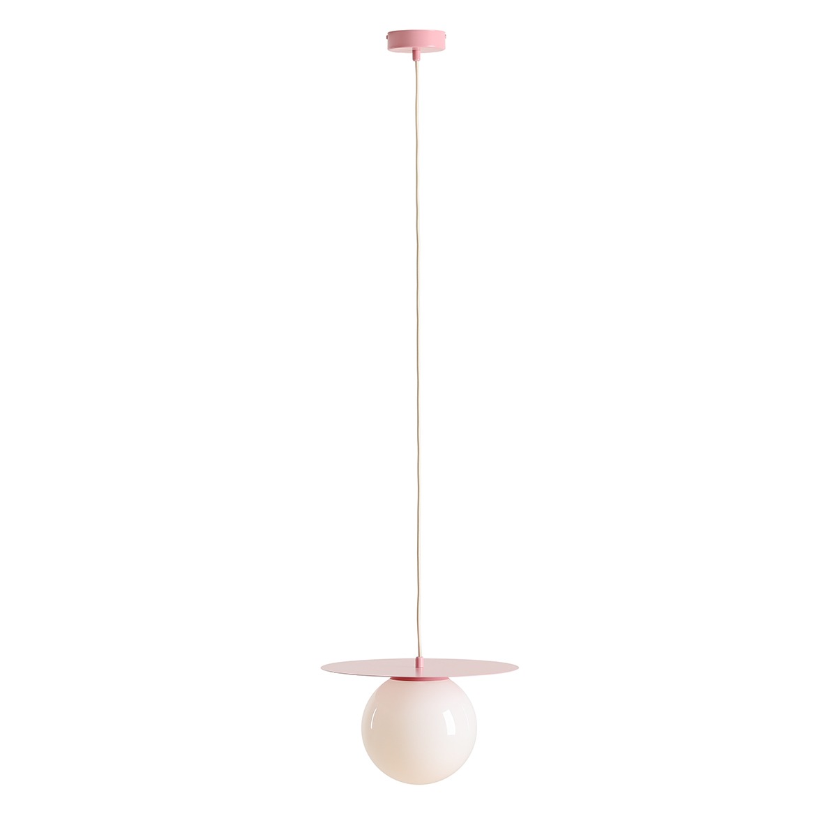 Aldex Lampa Wisząca Loop Baby Pink M - Metal / szkło - Pudrowy Róż 1125G18_M