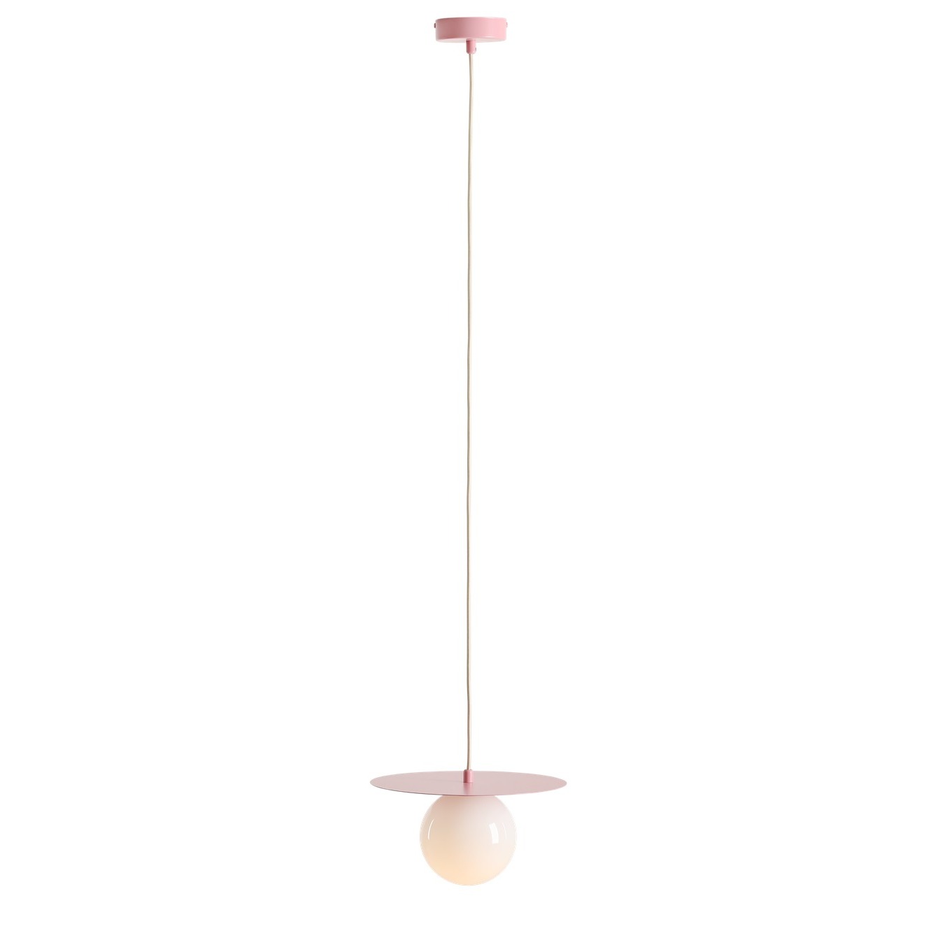 Aldex Lampa Wisząca Loop Baby Pink S - Metal / szkło - Pudrowy Róż 1125G18_S