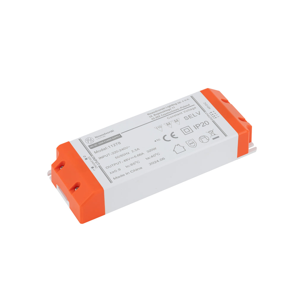 Nowodvorski System szynowy 48V DC, 320W, POWER SUPPLY 1-obwodowy niskonapięciowy 48V LVM 320W - Tworzywo sztuczne - Biały