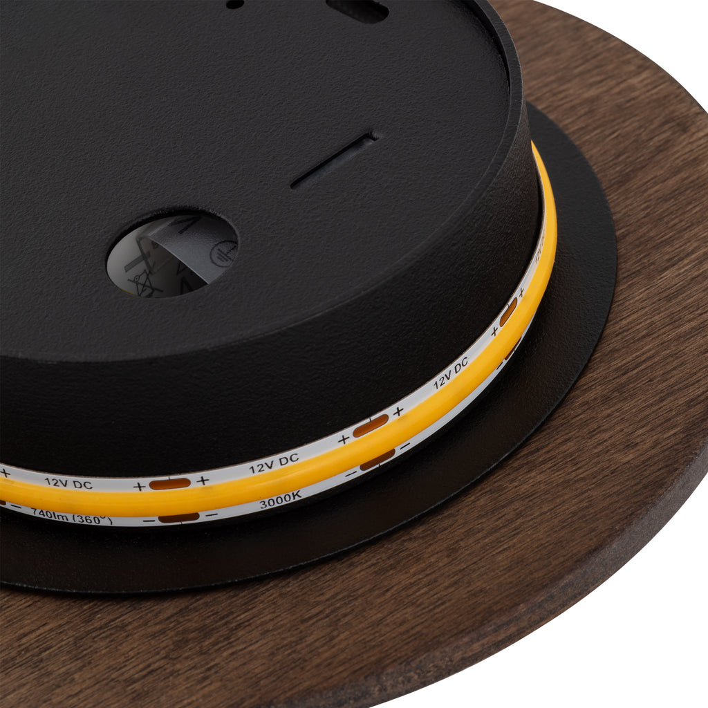 Nowodvorski Kinkiet RING TIMBER LED S 7W 50/60Hz - Sklejka - Ciemne drewno