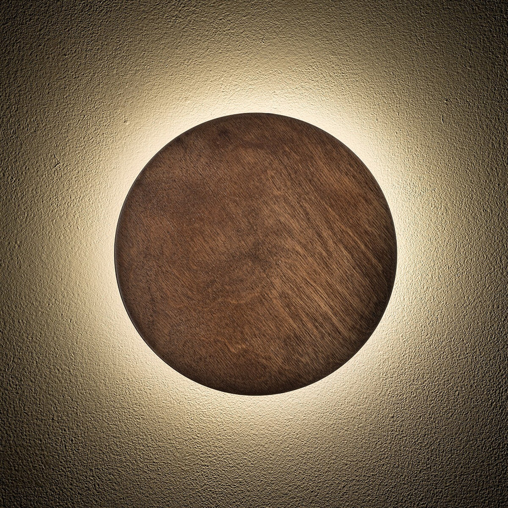 Nowodvorski Kinkiet RING TIMBER LED M 10W 50/60Hz - Sklejka - Ciemne drewno 11290